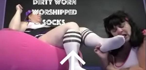  BBW Cheerleaders Sock Fetish Female Foot Worship